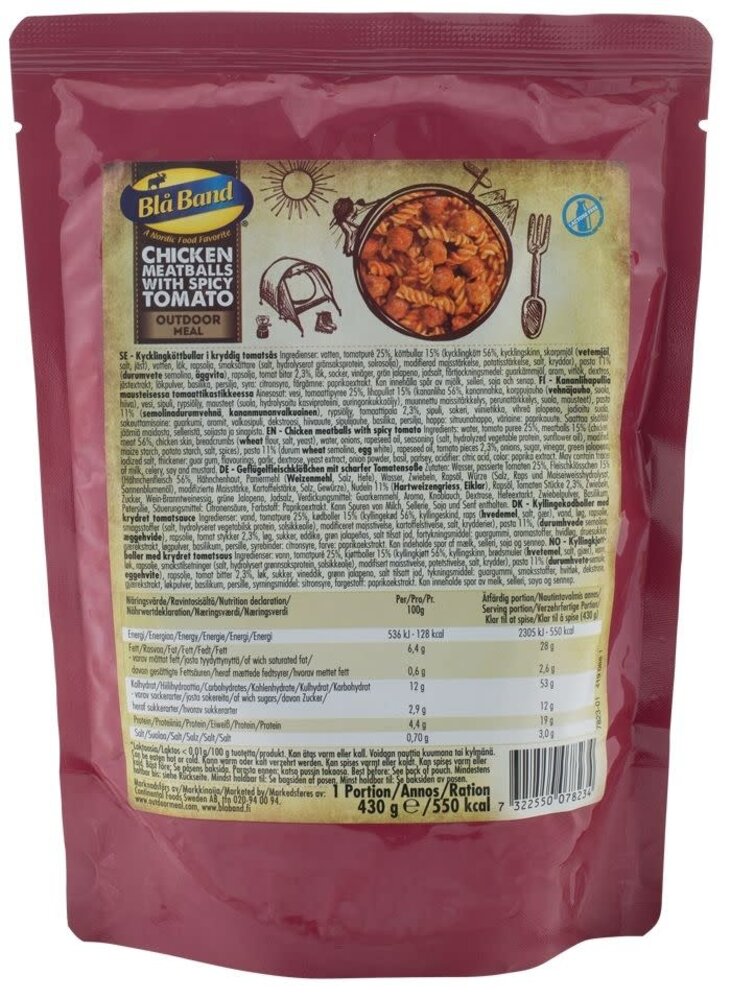BlaBand Outdoor Meal Wet Pouch - Chicken Meatballs