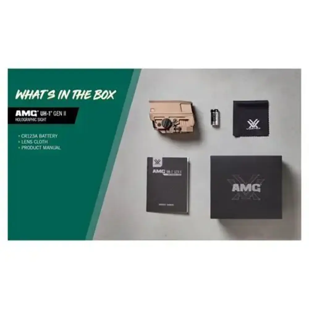 Vortex Optics AMG UH-1 Gen II Tan Holographic Sight Dark Earth