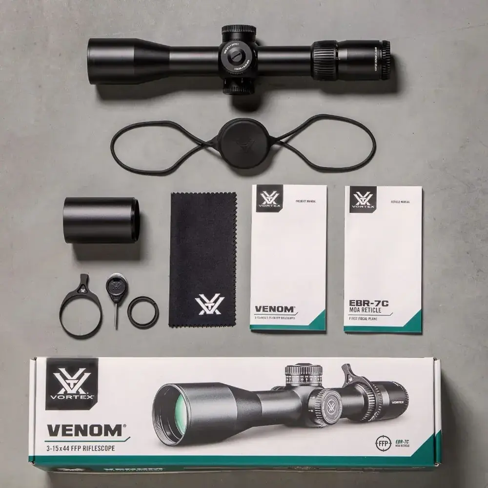 Vortex Optics Richtkijker Venom 3-15x44 FFP, EBR-7C (MOA) Black