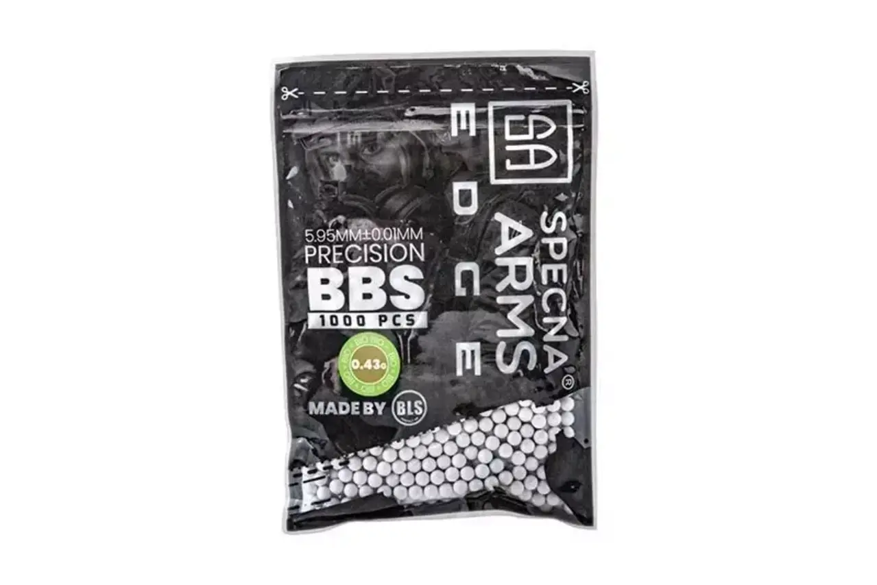 Specna Arms 0.43g EDGE ™ Bio BBs 1000rds Specna Arms 0.43g EDGE ™ Bio BBs 1000rds