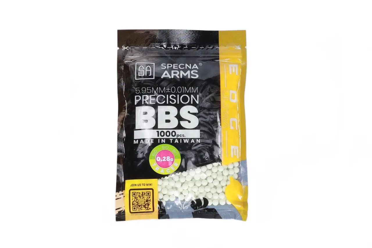 Specna Arms 0.28g EDGE ULTRA™ Bio Tracer Precision BBs 1000rds Green