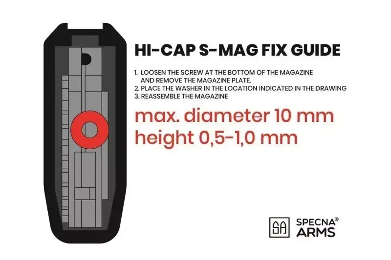 Specna Arms Set of 5 S-Mag Hi-Cap Magazines 380rds Tan Specna Arms Set of 5 S-Mag Hi-Cap Magazines 380rds Tan