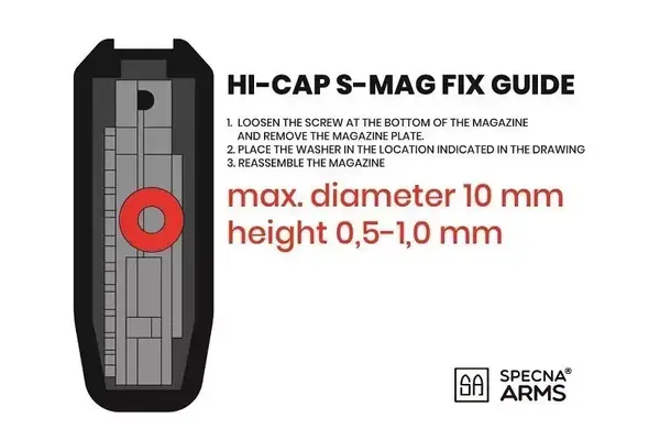 Specna Arms Set of 5 S-Mag Hi-Cap Magazines 380rds Tan Specna Arms Set of 5 S-Mag Hi-Cap Magazines 380rds Tan