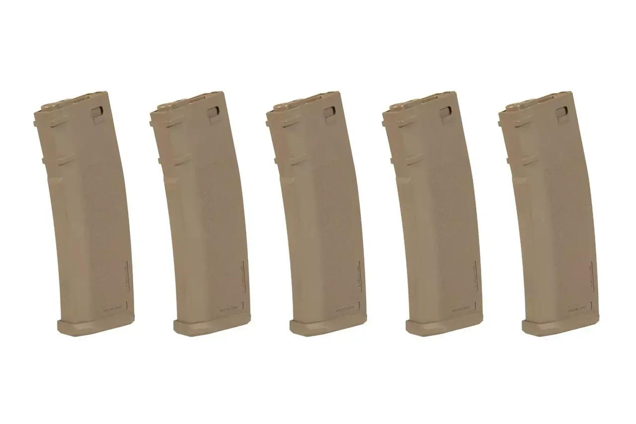 Specna Arms Set of 5 S-Mag Hi-Cap Magazines 380rds Tan Specna Arms Set of 5 S-Mag Hi-Cap Magazines 380rds Tan
