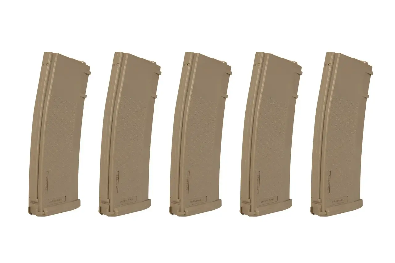 Specna Arms Set of 5 S-Mag Hi-Cap Magazines 380rds Tan Specna Arms Set of 5 S-Mag Hi-Cap Magazines 380rds Tan