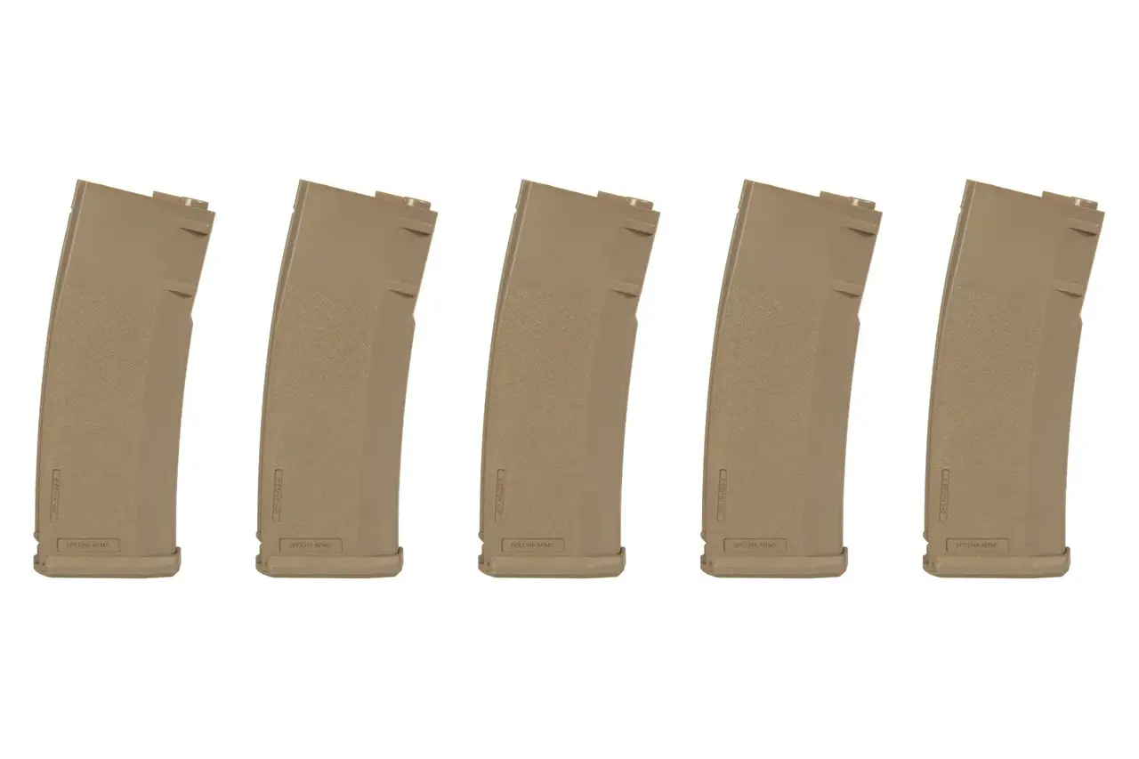 Specna Arms Set of 5 S-Mag Hi-Cap Magazines 380rds Tan Specna Arms Set of 5 S-Mag Hi-Cap Magazines 380rds Tan