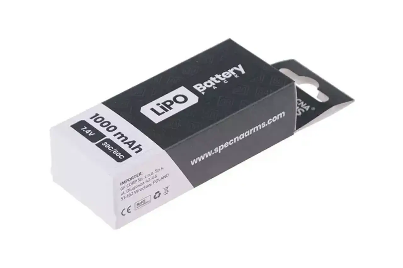 Specna Arms LiPo 7,4V 1000mAh 30/60C (PEQ) Battery Tamiya Specna Arms LiPo 7,4V 1000mAh 30/60C (PEQ) Battery Tamiya