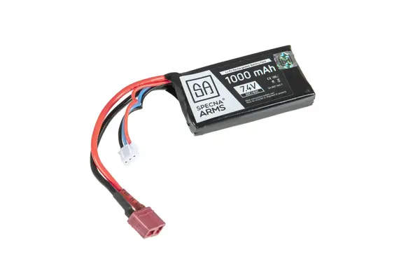 Specna Arms LiPo 7,4V 1000mAh 30/60C (PEQ) Battery - T-Connect (Deans) Specna Arms LiPo 7,4V 1000mAh 30/60C (PEQ) Battery - T-Connect (Deans)