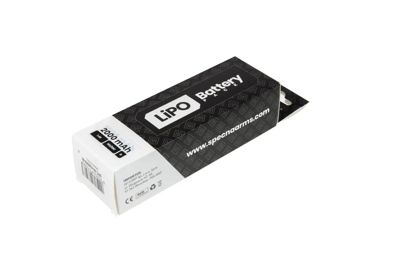 Specna Arms LiPo 7.4V 2000mAh 15/30C Battery - Nunchuck - T-Connect (Deans) Specna Arms LiPo 7.4V 2000mAh 15/30C Battery - Nunchuck - T-Connect (Deans)