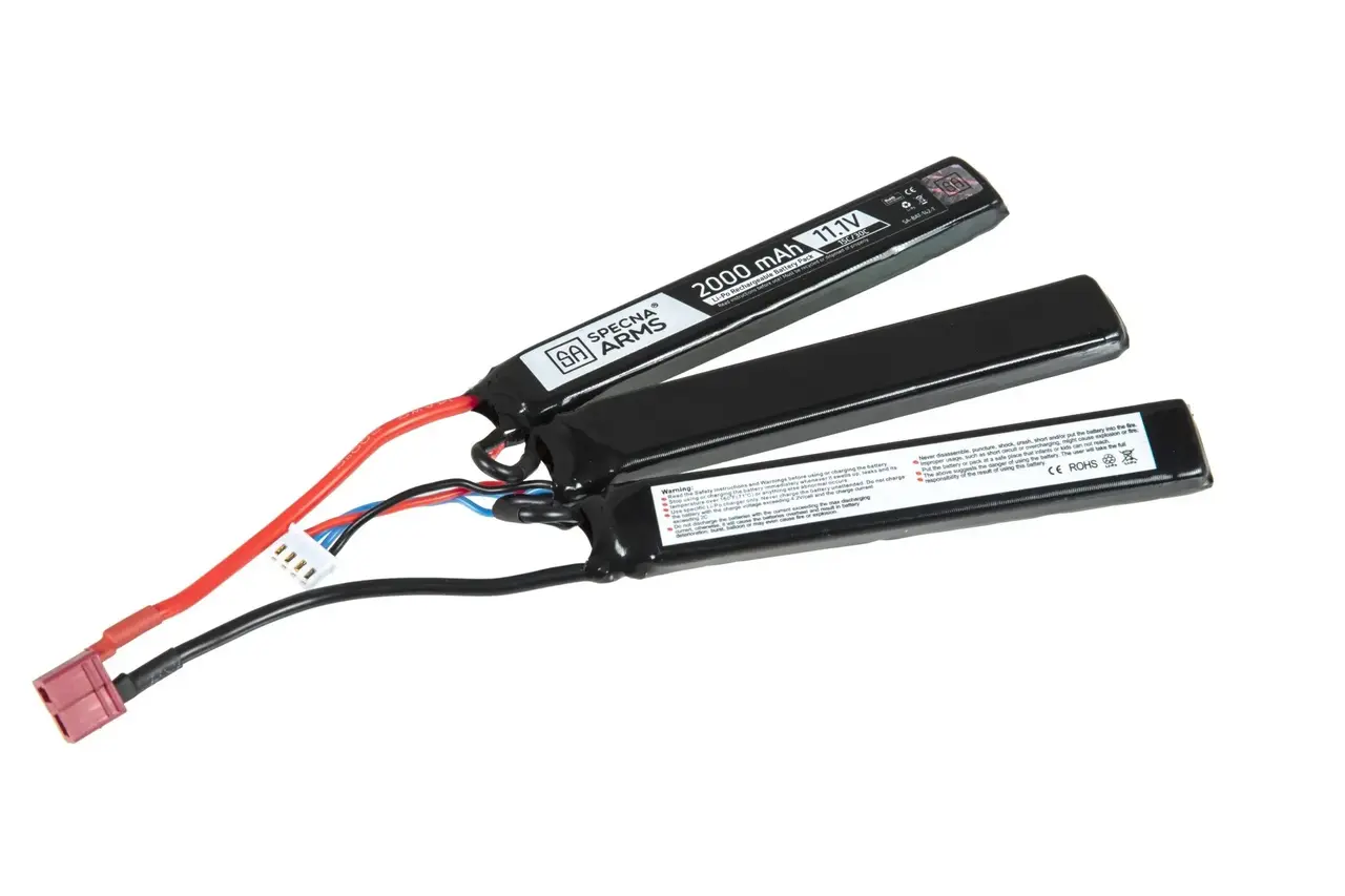 Specna Arms LiPo 11,1V 2000mAh 15/30C Battery - Butterfly - T-Connect (Deans) Specna Arms LiPo 11,1V 2000mAh 15/30C Battery - Butterfly - T-Connect (Deans)
