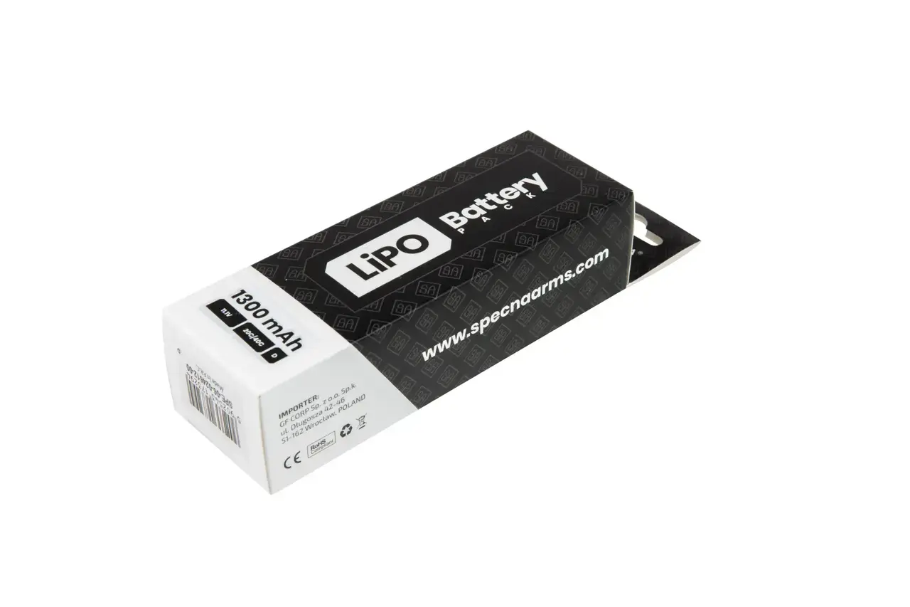 Specna Arms LiPo 11,1V 1300mAh 20/40C Battery - T-Connect (Deans) Specna Arms LiPo 11,1V 1300mAh 20/40C Battery - T-Connect (Deans)