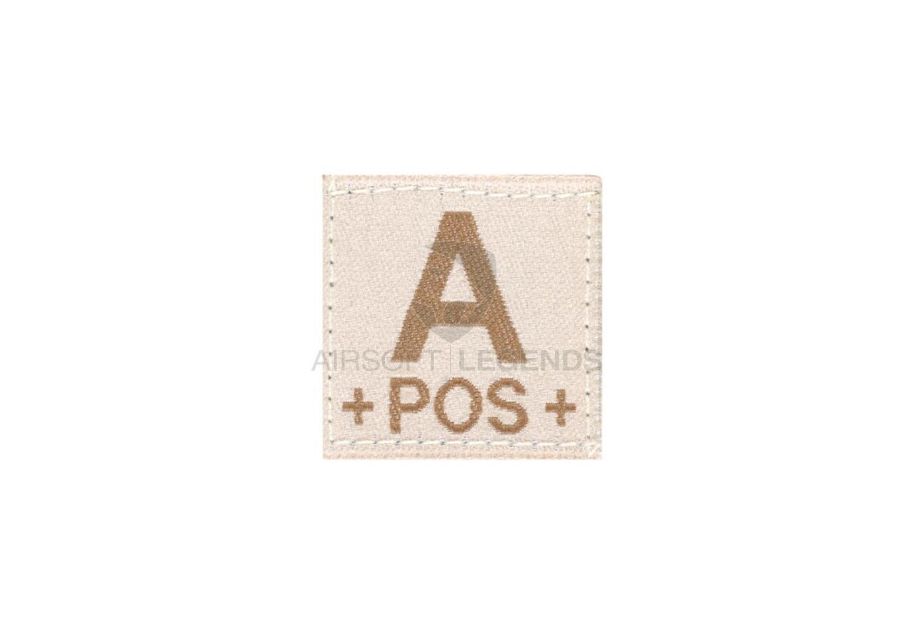 Clawgear A Pos Bloodgroup Patch  Desert