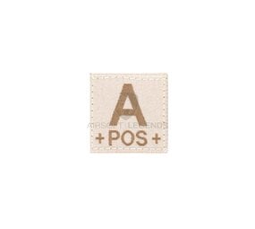 Clawgear A Pos Bloodgroup Patch  Desert