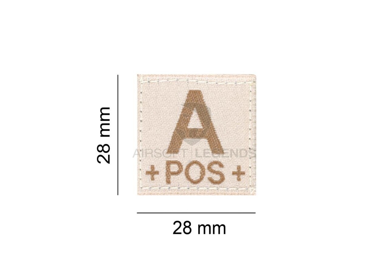 Clawgear A Pos Bloodgroup Patch  Desert