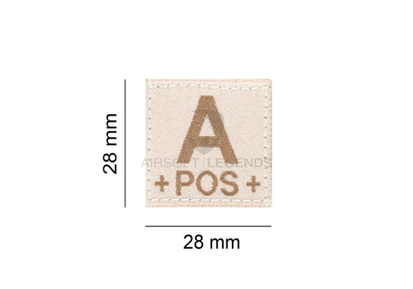 Clawgear A Pos Bloodgroup Patch  Desert