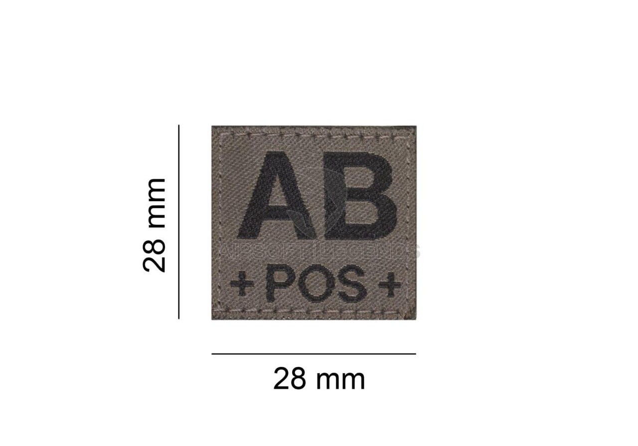Clawgear  AB Pos Bloodgroup Patch RAL7013