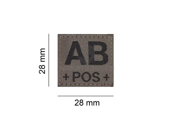 Clawgear  AB Pos Bloodgroup Patch RAL7013