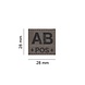Clawgear  AB Pos Bloodgroup Patch RAL7013