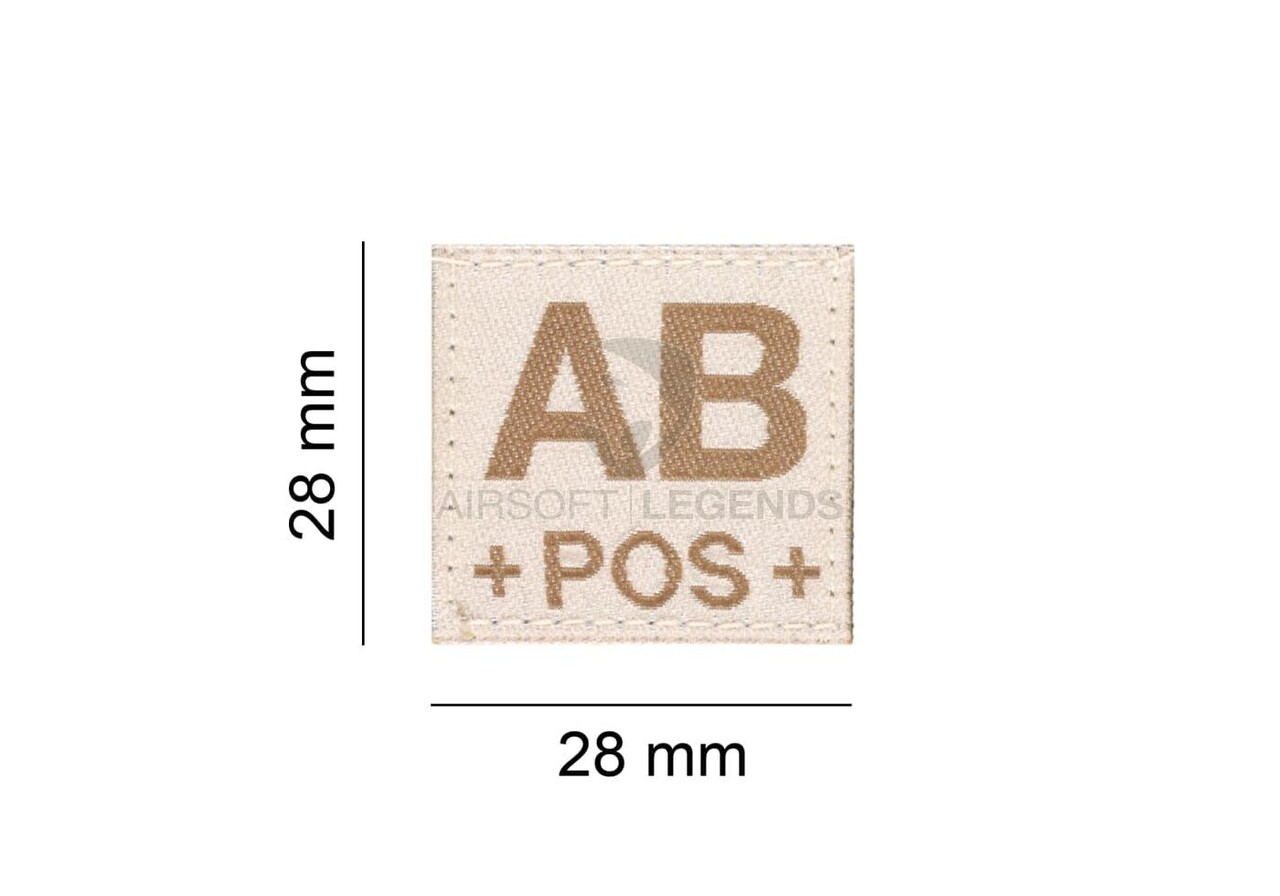 Clawgear AB Pos Bloodgroup Patch Desert