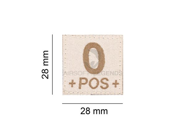 Clawgear 0 Pos Bloodgroup Patch Desert