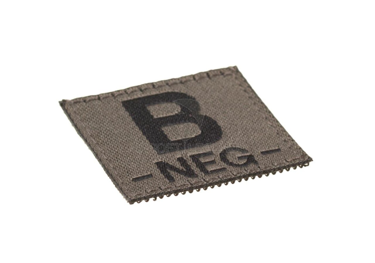 Clawgear B Neg Bloodgroup Patch RAL7013