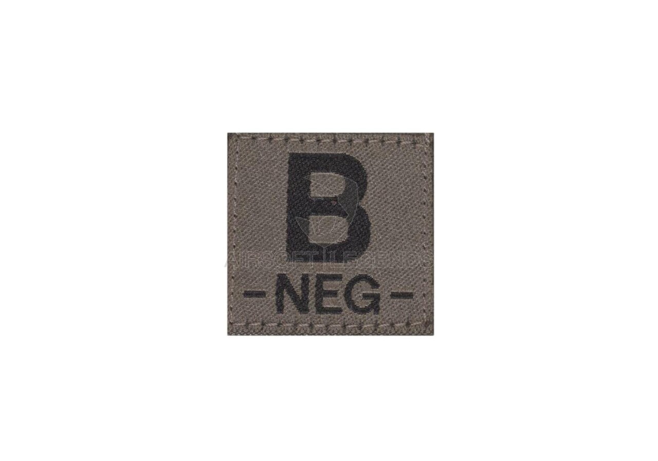 Clawgear B Neg Bloodgroup Patch RAL7013