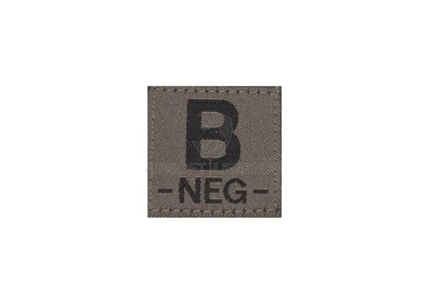Clawgear B Neg Bloodgroup Patch RAL7013