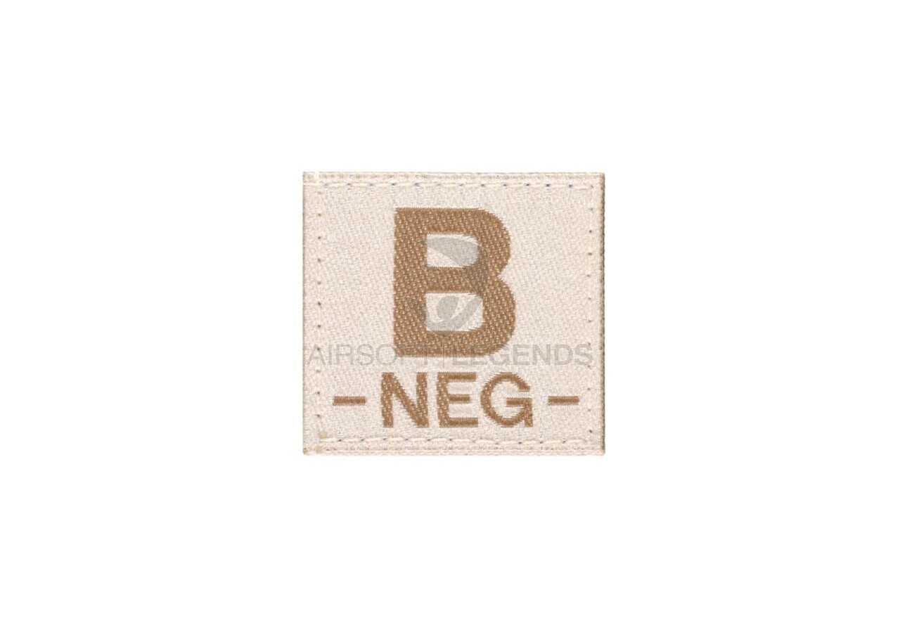 Clawgear B Neg Bloodgroup Patch Desert
