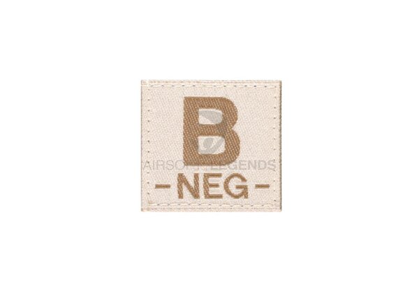Clawgear B Neg Bloodgroup Patch Desert