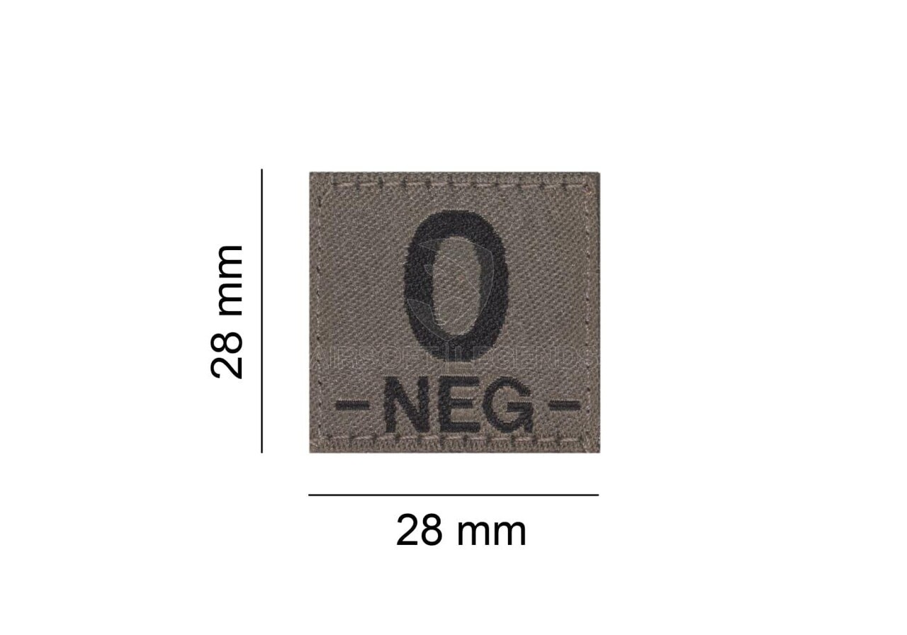 Clawgear 0 Neg Bloodgroup Patch RAL7013 Clawgear 0 Neg Bloodgroup Patch RAL7013