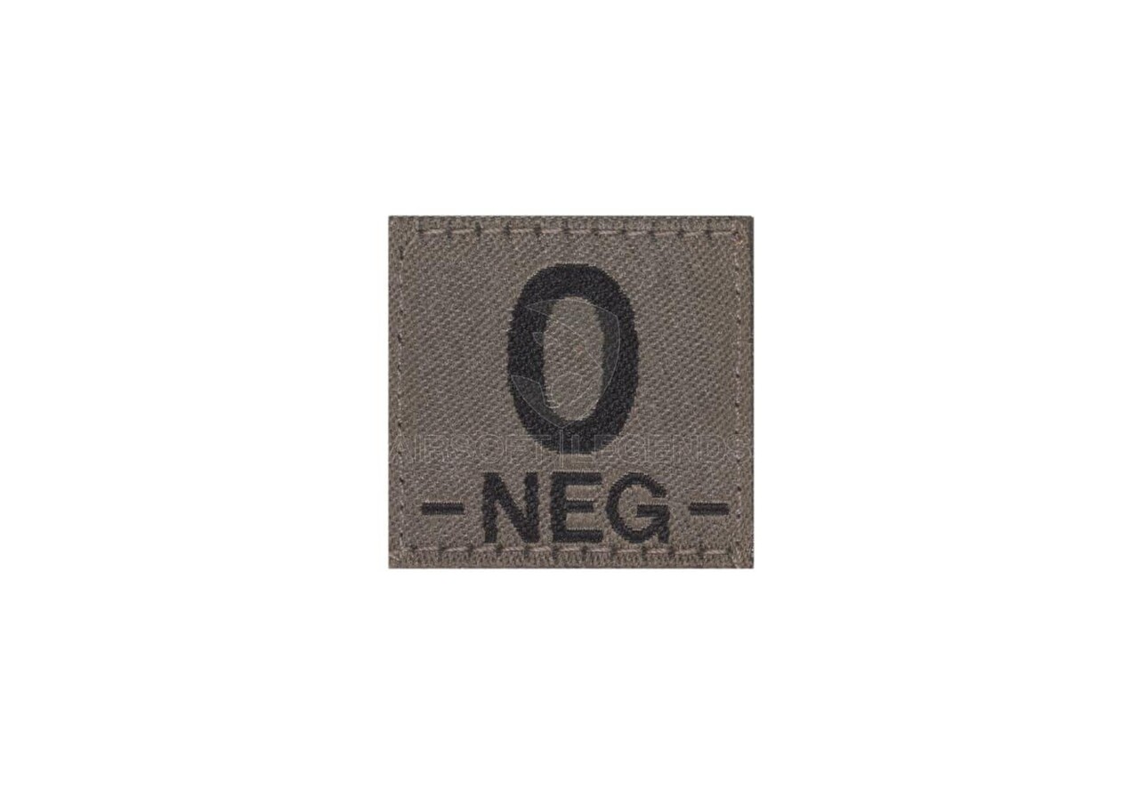 Clawgear 0 Neg Bloodgroup Patch RAL7013 Clawgear 0 Neg Bloodgroup Patch RAL7013