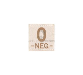 Clawgear 0 Neg Bloodgroup Patch Desert