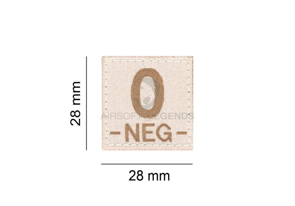 Clawgear 0 Neg Bloodgroup Patch Desert Clawgear 0 Neg Bloodgroup Patch Desert