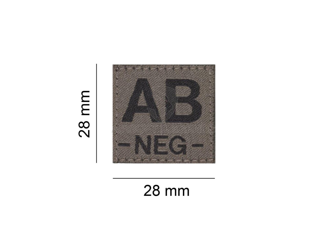 Clawgear AB Neg Bloodgroup Patch RAL7013 Clawgear AB Neg Bloodgroup Patch RAL7013