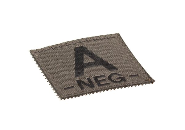 Clawgear A Neg Bloodgroup Patch RAL7013 Clawgear A Neg Bloodgroup Patch RAL7013