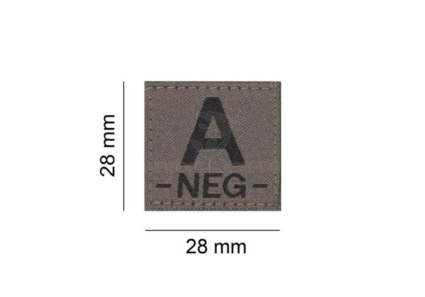 Clawgear A Neg Bloodgroup Patch RAL7013 Clawgear A Neg Bloodgroup Patch RAL7013
