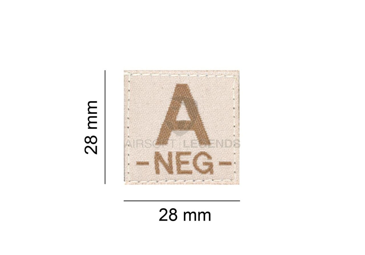 Clawgear A Neg Bloodgroup Patch Desert Clawgear A Neg Bloodgroup Patch Desert