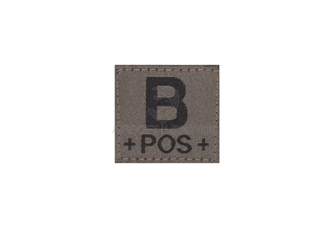 Clawgear B Pos Bloodgroup Patch RAL7013 Clawgear B Pos Bloodgroup Patch RAL7013
