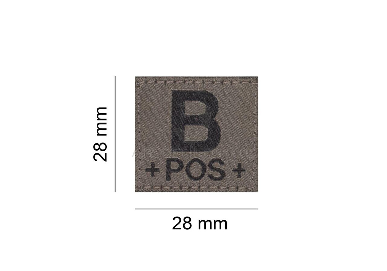 Clawgear B Pos Bloodgroup Patch RAL7013 Clawgear B Pos Bloodgroup Patch RAL7013
