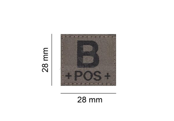 Clawgear B Pos Bloodgroup Patch RAL7013 Clawgear B Pos Bloodgroup Patch RAL7013
