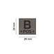 Clawgear B Pos Bloodgroup Patch RAL7013 Clawgear B Pos Bloodgroup Patch RAL7013