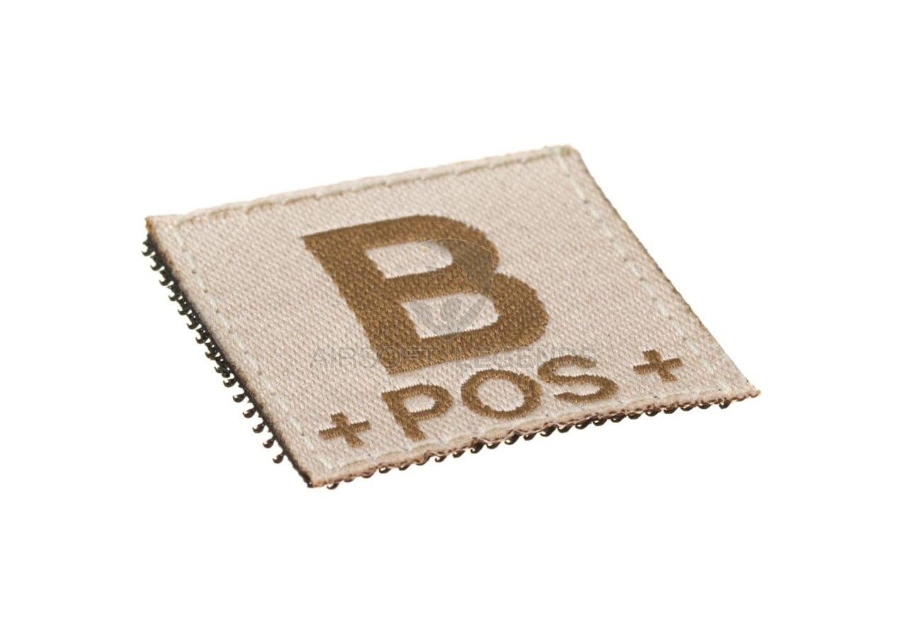 Clawgear B Pos Bloodgroup Patch Desert Clawgear B Pos Bloodgroup Patch Desert