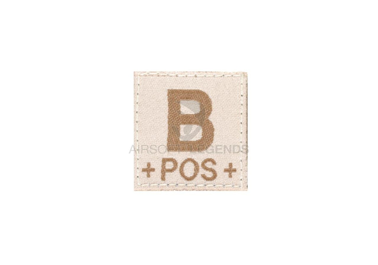 Clawgear B Pos Bloodgroup Patch Desert Clawgear B Pos Bloodgroup Patch Desert