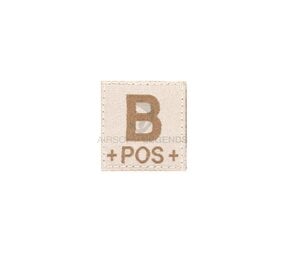 Clawgear B Pos Bloodgroup Patch Desert