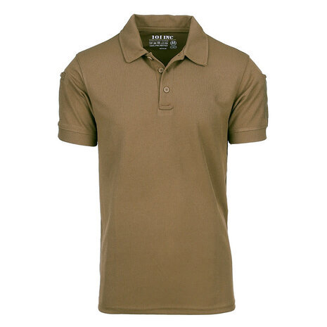 101Inc. Tactical Polo Short Sleeve Quick Dry Coyote 101Inc. Tactical Polo Short Sleeve Quick Dry Coyote