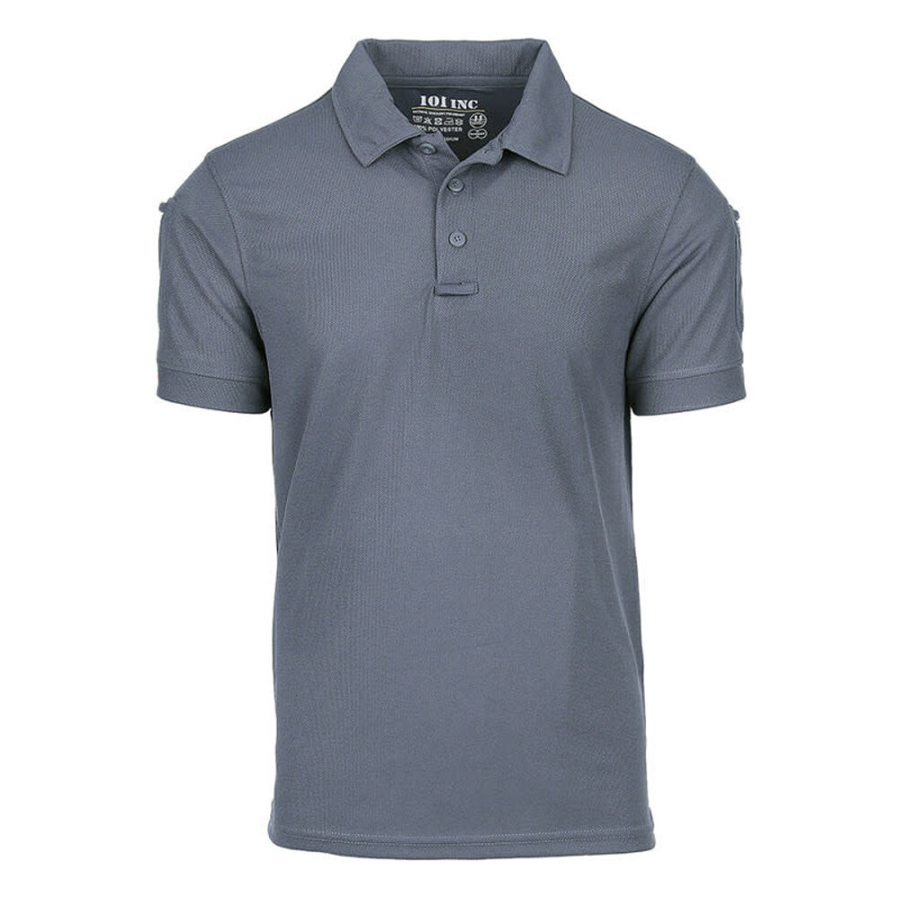 101Inc. Tactical Polo Short Sleeve Quick Dry Wolf Grey 101Inc. Tactical Polo Short Sleeve Quick Dry Wolf Grey