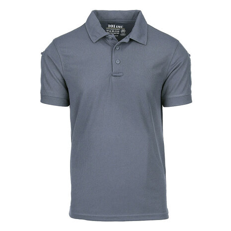 101Inc. Tactical Polo Short Sleeve Quick Dry Wolf Grey 101Inc. Tactical Polo Short Sleeve Quick Dry Wolf Grey