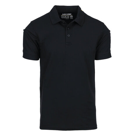 101Inc. Tactical Polo Short Sleeve Quick Dry Black 101Inc. Tactical Polo Short Sleeve Quick Dry Black