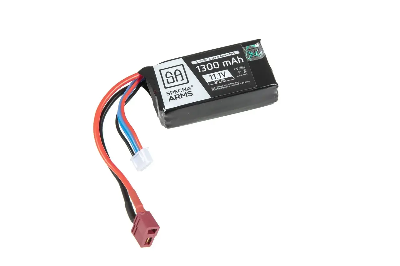 Specna Arms LiPo 11,1V 1300mAh 15/30C Battery T-Connect (Deans) Specna Arms LiPo 11,1V 1300mAh 15/30C Battery T-Connect (Deans)