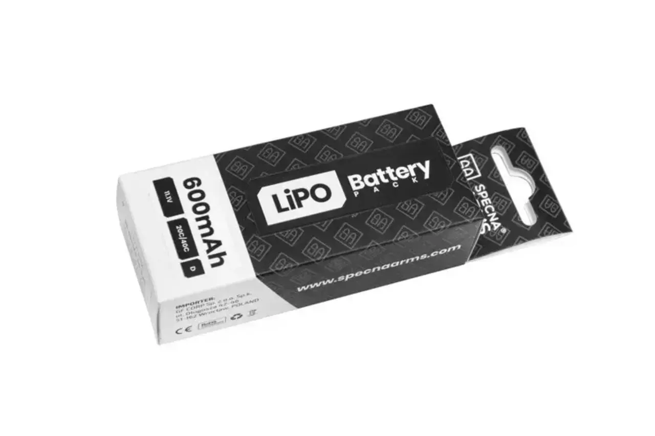 Specna Arms LiPo 11.1V 600mAh 20/40C Battery for PDW - T-Connect (Deans) Specna Arms LiPo 11.1V 600mAh 20/40C Battery for PDW - T-Connect (Deans)